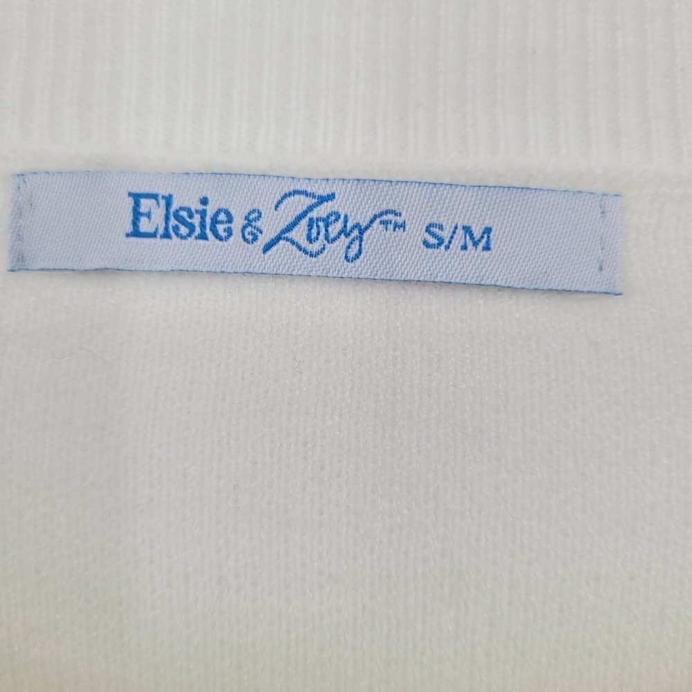 Elsie & Zoey Cream Cable Knit Sleeve Sweater - Picture 7 of 9